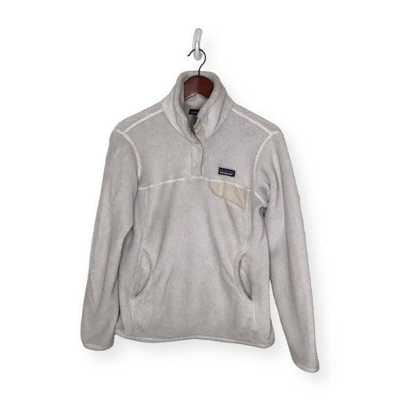 Patagonia Re-Tool Snap-T Fleece Pullover in Raw Linen - White X-Dye. - Picture 1 of 13